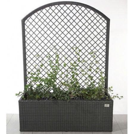 Chậu Trồng Hoa : Bộ 2 Chậu Hoa Hình Chữ Nhật + Lưới Nhựa Dệt 